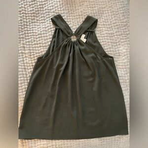 Women’s Michael Kors Olive O Ring Halter Tank  EUC size M